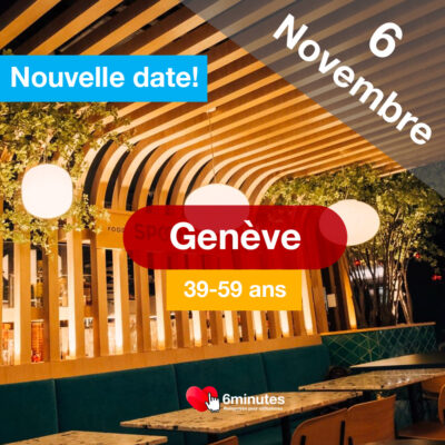 Speed Dating 39-59ans à Genève – 6 Novembre 2024